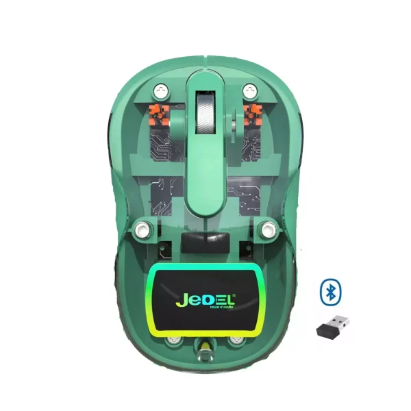 JeDEL WD141 Wireless, Bluetooth Rechargeable Mouse - 1200 DPI Adjustable - Battery Life 180 Hours (Blue)