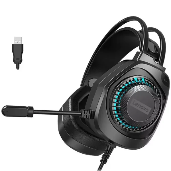 Lenovo Thinkplus G81-B USB RGB Gaming Headset - 7.1 Surround Sound - Noise Cancelling Microphone