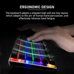 AJAZZ NACODEX AK33 Bluetooth & Wired Mechanical Keyboard, Rainbow LED Backlit, Blue Switch