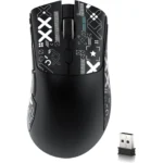 ATTACK SHARK R1 Tri-Mode (Wireless 2.4GWiredBT5.2) Gaming Mouse, ,55g Lightweight,18K DPI Optical Sensor (Black)