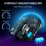 ATTACK SHARK R1 Tri-Mode (Wireless 2.4GWiredBT5.2) Gaming Mouse, ,55g Lightweight,18K DPI Optical Sensor (Black)