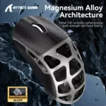 ATTACK SHARK R3 46g Superlight Magnesium Alloy Wireless,Bluetooth & Wired Gaming Mouse, 8KHz Polling Rate, PAW3395 26K DPI Sensor Programmable With Griptape (Grey)