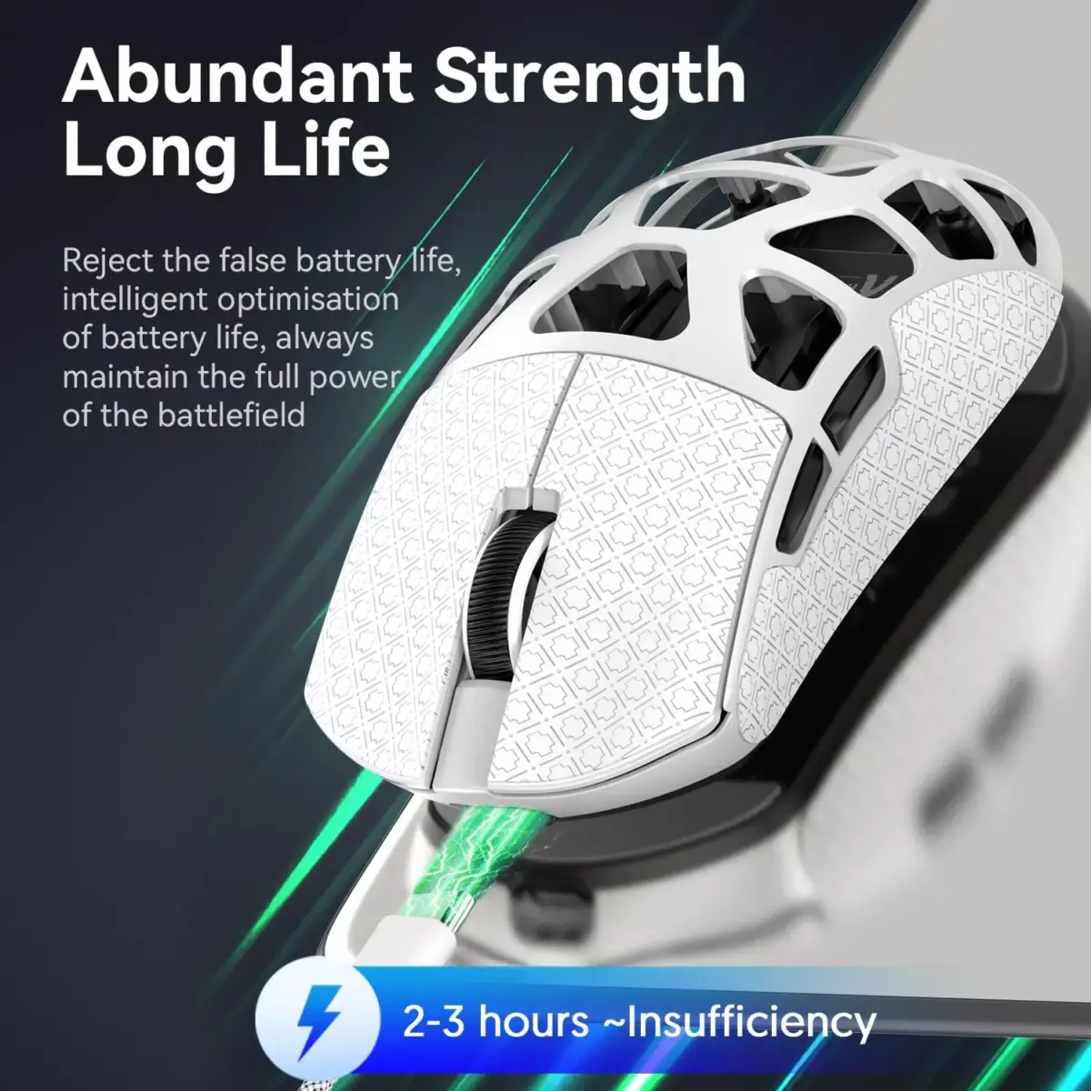 ATTACK SHARK R3 46g Superlight Magnesium Alloy Wireless,Bluetooth & Wired Gaming Mouse, 8KHz Polling Rate, PAW3395 26K DPI Sensor Programmable With Griptape (Silver)