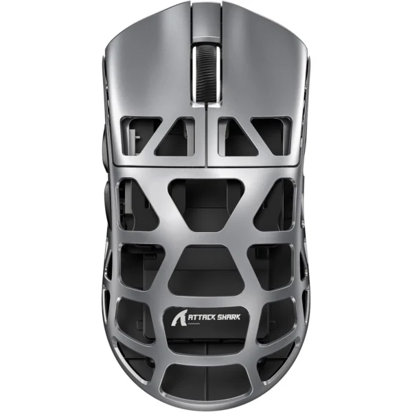 ATTACK SHARK R3 46g Superlight Tri Mode BT/Wireless 2.4Ghz/Wired Gaming Mouse, Magnesium Alloy, PAW3395 26K DPI Sensor, 8000Hz Wireless Polling Rate (Grey)