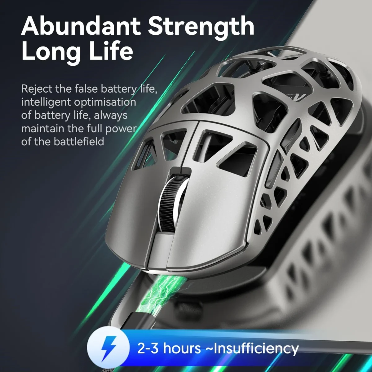ATTACK SHARK R3 46g Superlight Tri Mode BT/Wireless 2.4Ghz/Wired Gaming Mouse, Magnesium Alloy, PAW3395 26K DPI Sensor, 8000Hz Wireless Polling Rate (Grey)