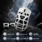 ATTACK SHARK R3 46g Superlight Tri Mode BT/Wireless 2.4Ghz/Wired Gaming Mouse, Magnesium Alloy, PAW3395 26K DPI Sensor, 8000Hz Wireless Polling Rate (Silver)