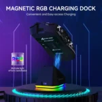 ATTACK SHARK X11 Lightweight Tri-Mode Wireless 2.4G/USB-C Wired/BT Gaming Mouse with RGB Charging Dock ,22K DPI,PAW3311 Optical Sensor (Black)
