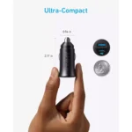 Anker USB-C Car Charger 30W 2-Port Type-C Car Adapter, PowerIQ 3.0,
