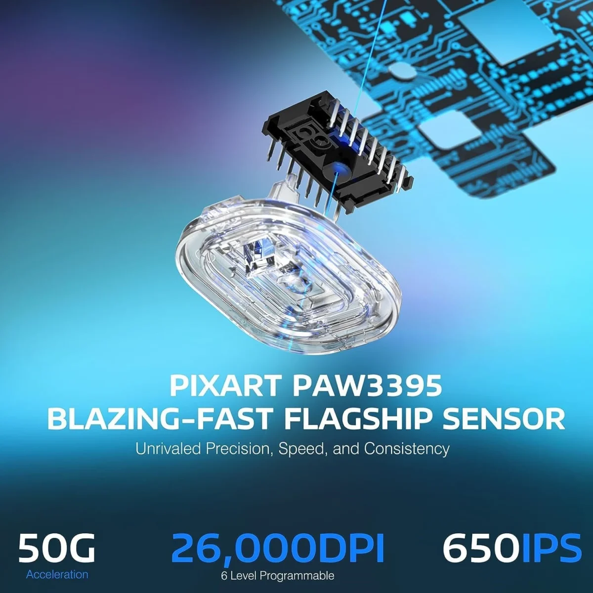 Attack Shark X3 Pro 4K8K Hz Gaming Mouse, 59g Superlight BT2.4G WirelessWired PixArt PAW3395 Gaming Sensor, 26000 DPI, Griptape, Programmable Buttons for Win11XboxPSMac (Black)