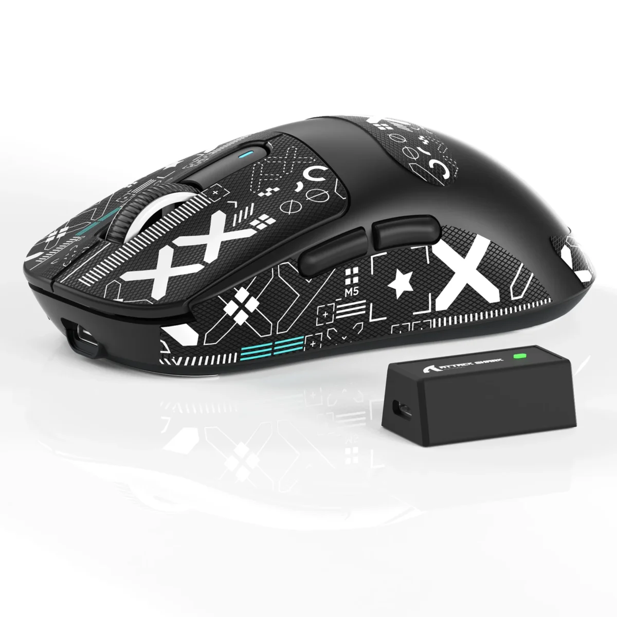 Attack Shark X3 Pro 4K/8K Hz Gaming Mouse, 59g Superlight BT/2.4G Wireless/Wired PixArt PAW3395 Gaming Sensor, 26000 DPI, Griptape, Programmable Buttons for Win11/Xbox/PS/Mac (Black)