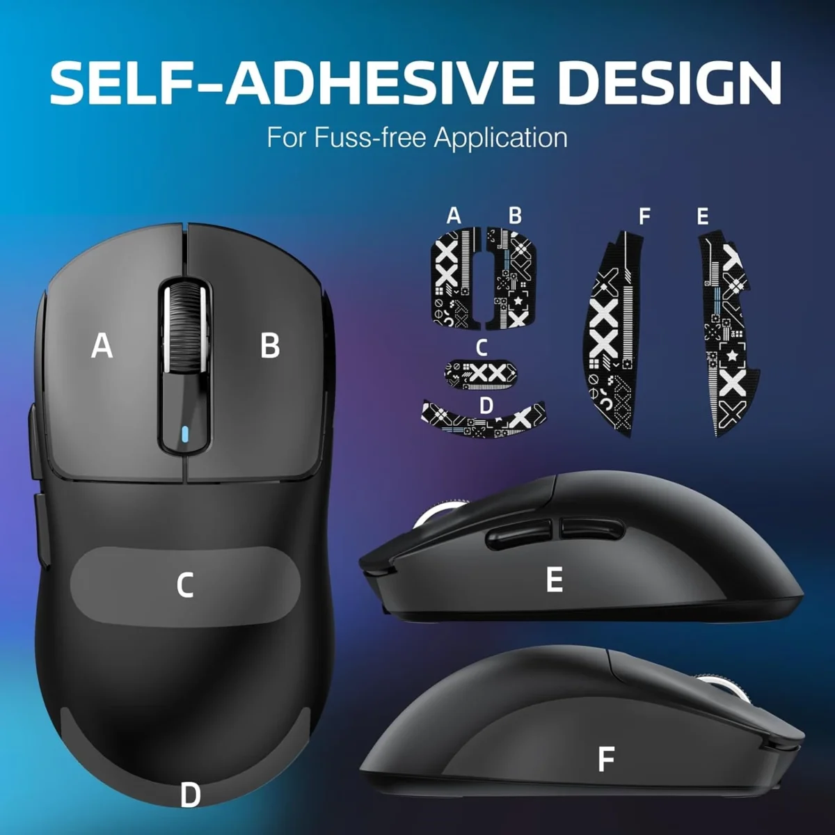 Attack Shark X3 Tri-modes Wireless 2.4Ghz, Wired, BT5.0 Gaming Mouse, 49g Lightweight Triple Mode Ergonomic Computer Mouse, PAW3395 26K DPI Sensor, 200h Battery Life, (Black)