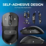 Attack Shark X3 Tri-modes Wireless 2.4Ghz, Wired, BT5.0 Gaming Mouse, 49g Lightweight Triple Mode Ergonomic Computer Mouse, PAW3395 26K DPI Sensor, 200h Battery Life, (Black)