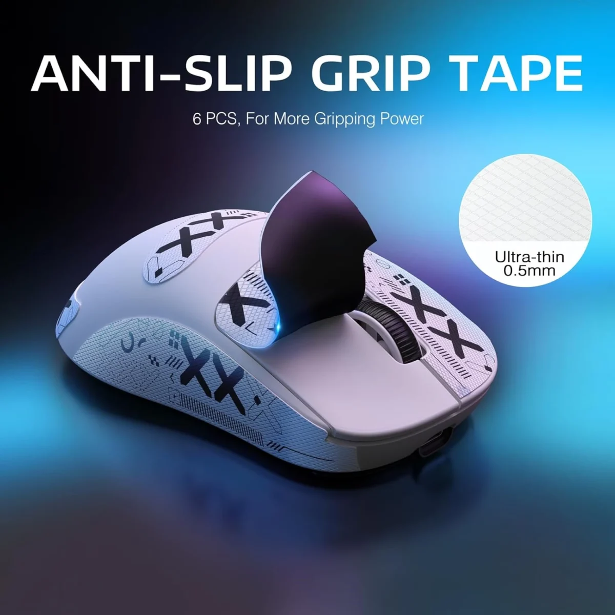 Attack Shark X3 Tri-modes Wireless 2.4Ghz, Wired, BT5.0 Gaming Mouse, 49g Lightweight Triple Mode Ergonomic Computer Mouse, PAW3395 26K DPI Sensor, 200h Battery Life, (White)
