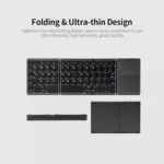 B033 Folding Bluetooth Keyboard Ultra Slim with Touchpad