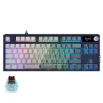 SKYLOONG GK87 RGB Gaming 8K Optical Keyboard - Glacier Brown Switch Hot Swappable - 8000Hz Polling Rate (English & Arabic)