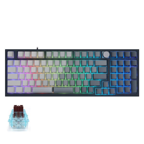 SKYLOONG GK980 RGB Gaming 8K Optical Keyboard - Glacier Brown Switch Hot Swappable - 8000Hz Polling Rate (English & Arabic)