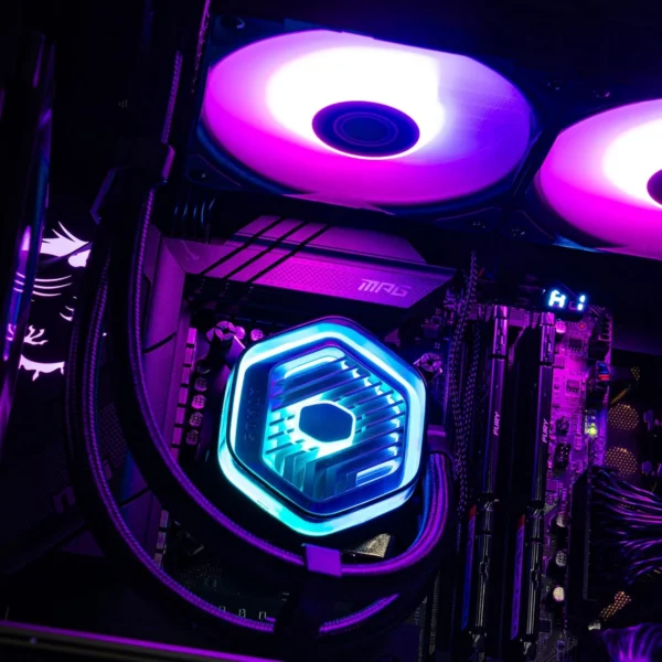 Cooler Master MasterLiquid Atmos 360 Black CPU Liquid Cooler - AIO Water Cooling System, Dual Chamber Pump, Pre-Installed Sickleflow 120 Edge Fans, Addressable Gen 2 RGB, LGA1700 & AM5 Brackets