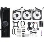 Cooler Master MasterLiquid Atmos 360 Black CPU Liquid Cooler - AIO Water Cooling System, Dual Chamber Pump, Pre-Installed Sickleflow 120 Edge Fans, Addressable Gen 2 RGB, LGA1700 & AM5 Brackets