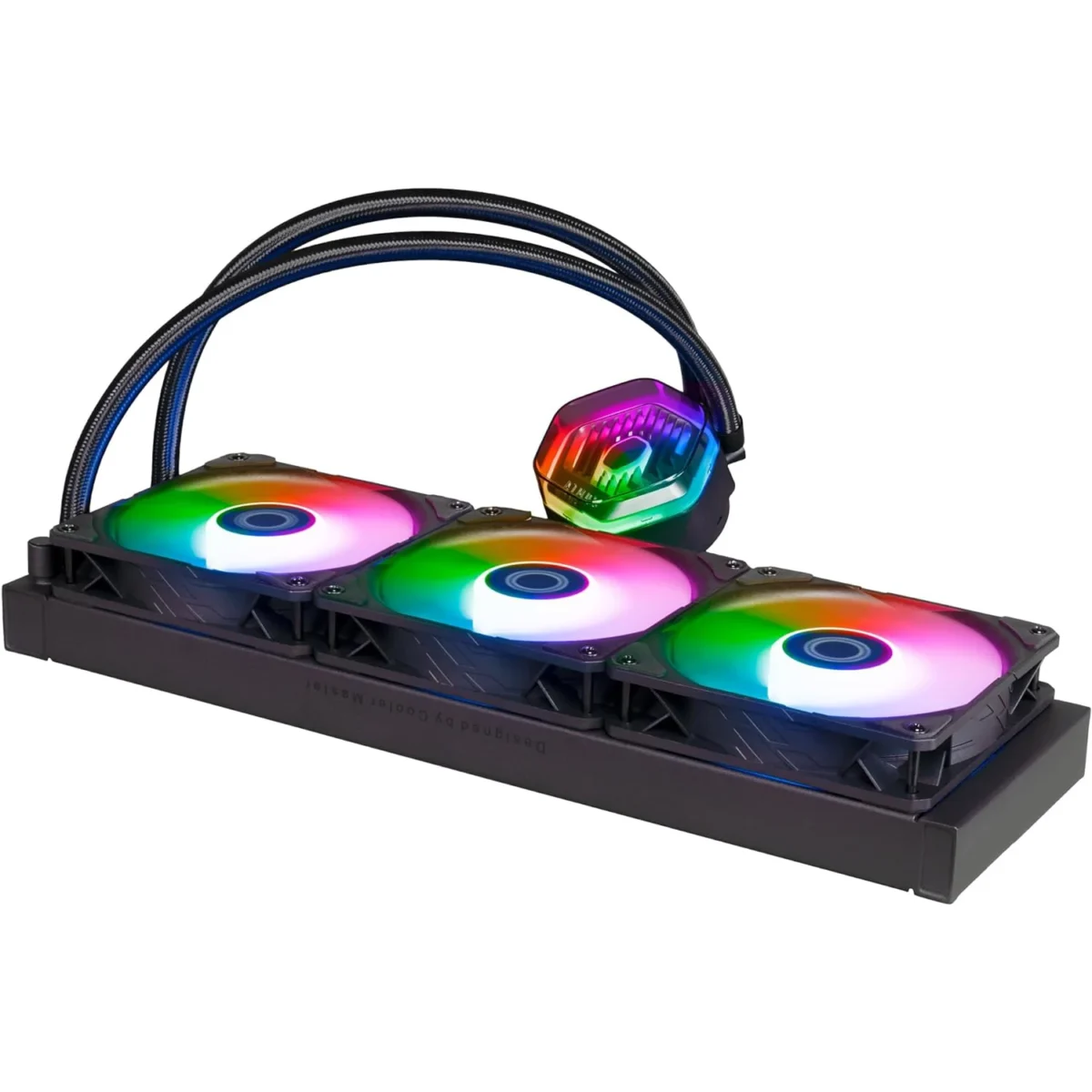 Cooler Master MasterLiquid Atmos 360 Black CPU Liquid Cooler - AIO Water Cooling System, Dual Chamber Pump, Pre-Installed Sickleflow 120 Edge Fans, Addressable Gen 2 RGB, LGA1700 & AM5 Brackets