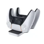 Dobe 12 in 1 Game Kit for PS5 1*dual charger base (TP5-0591), 1*stereo headset (TY-1802), 1 set of PS5 handle trigger button, 1 set of PS5 handle rocker cap, 1*PS handle display stand, 1*Type- C wired