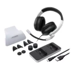 Dobe 12 in 1 Game Kit for PS5 1*dual charger base (TP5-0591), 1*stereo headset (TY-1802), 1 set of PS5 handle trigger button, 1 set of PS5 handle rocker cap, 1*PS handle display stand, 1*Type- C wired