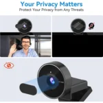 EMEET C955 Webcam for PC, 1080P Webcam with Microphone&Privacy Cover, Auto Light Correction, 70° FOV