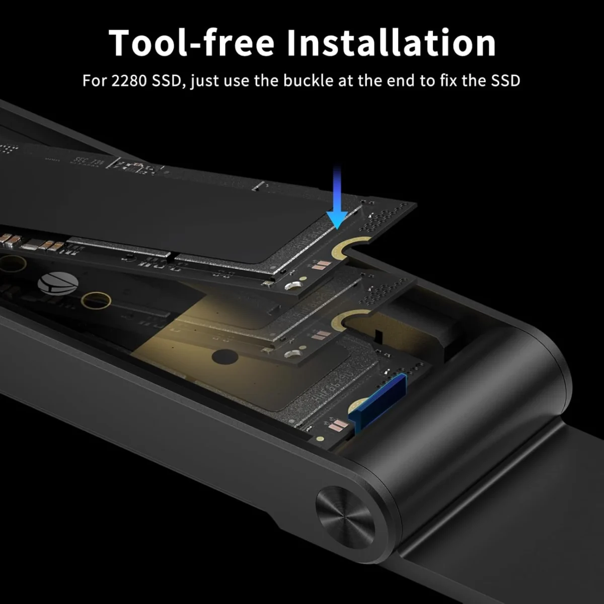 FIDECO M.2 NVMe SSD Enclosure, USB 3.2 Gen 2 to M.2 NVMe Enclosure, PCIe NVMe Adapter for M & M+B Key