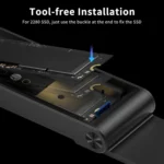 FIDECO M.2 NVMe SSD Enclosure, USB 3.2 Gen 2 to M.2 NVMe Enclosure, PCIe NVMe Adapter for M & M+B Key