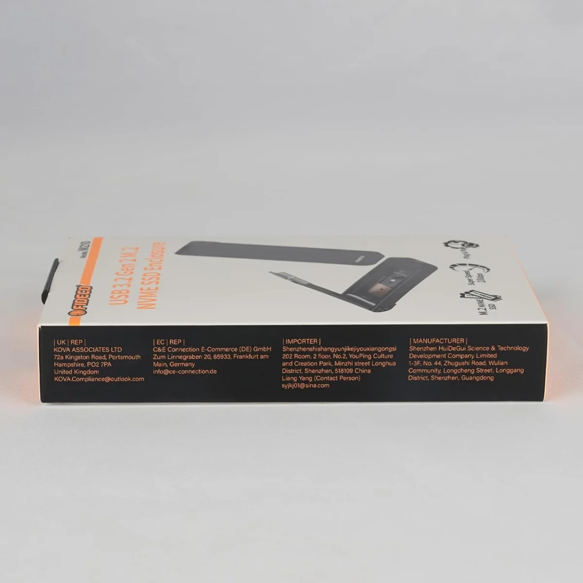 FIDECO M.2 NVMe SSD Enclosure, USB 3.2 Gen 2 to M.2 NVMe Enclosure, PCIe NVMe Adapter for M & M+B Key