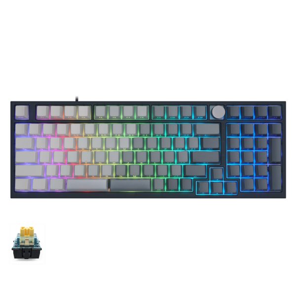 SKYLOONG GK980 RGB Gaming 8K Optical Keyboard - Glacier Yellow Switch Hot Swappable - 8000Hz Polling Rate (English & Arabic)
