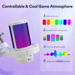 MAONO DGM20S RGB USB Condenser Gaming Microphone With Boom Arm (White)