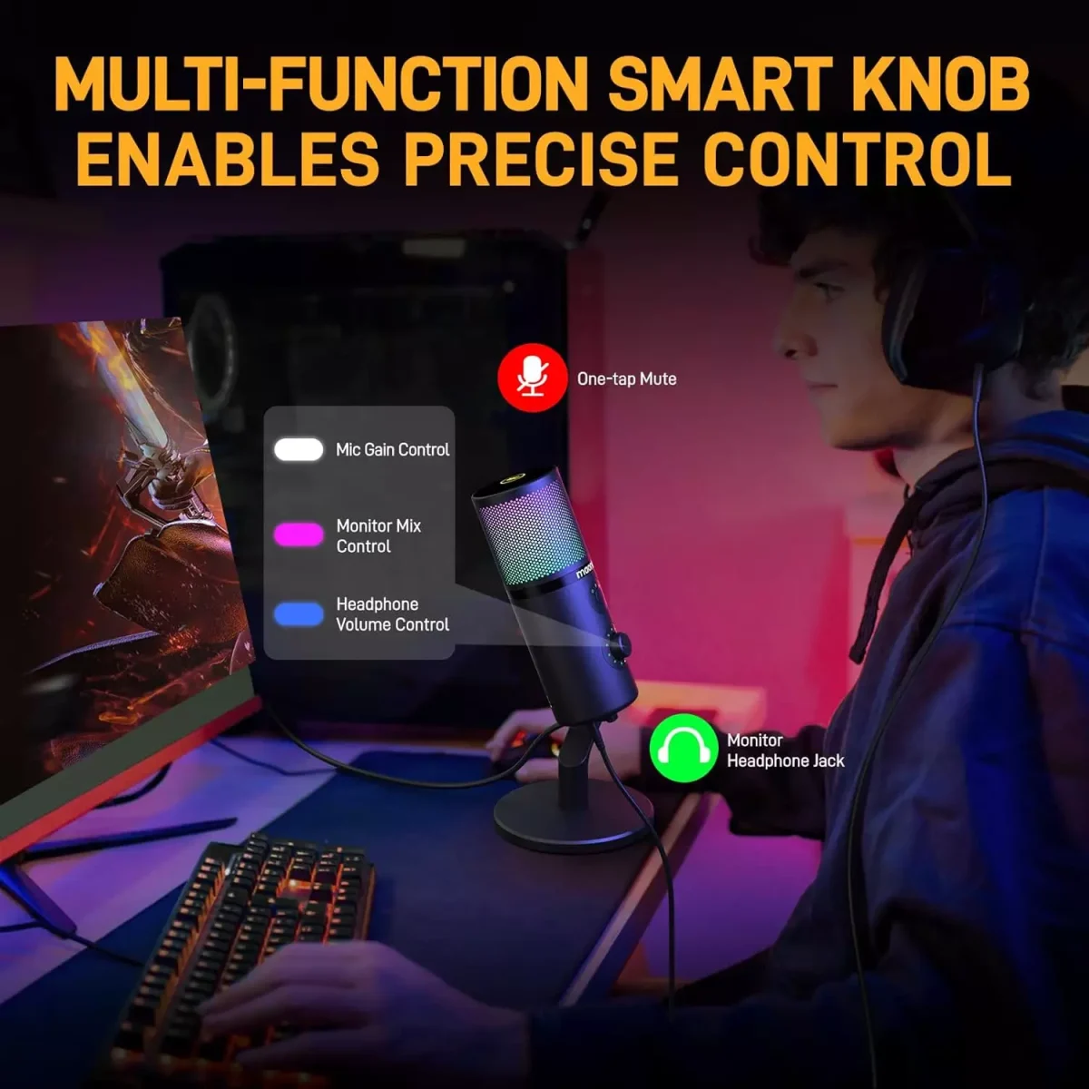 MAONO DM50 USB Condenser Gaming Microphone