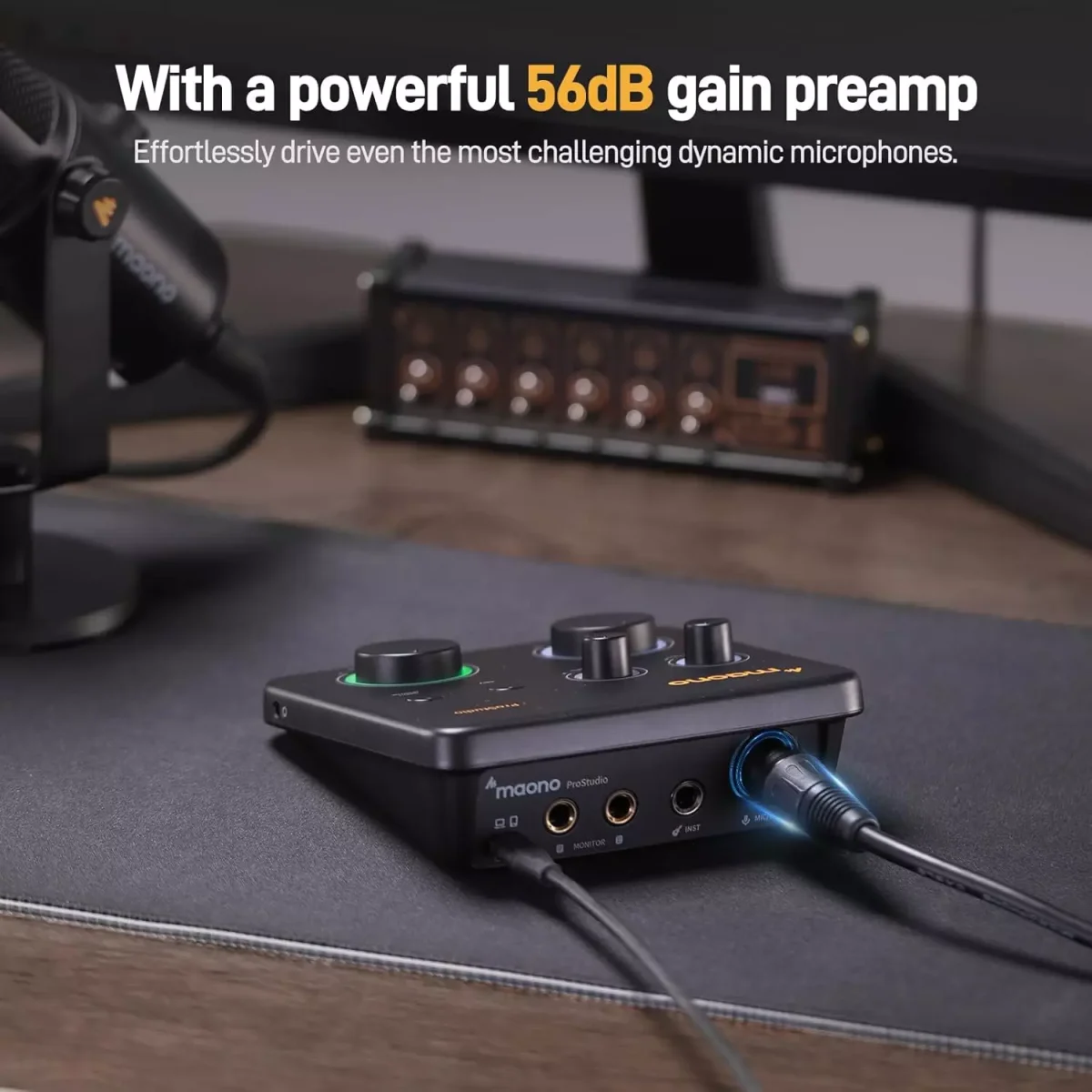 MAONO PS22 Lite USB Audio Interface with XLR Input 24-bit192kHz Routing Software LOOPBACK ASIO Driver