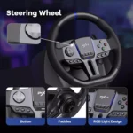 PXN V9 Gen2 Racing Wheel Steering Wheel Driving Wheel 270°/ 900° Degree Vibration Gaming Steering Wheel with Shifter and Pedal for PS4,PC,PS3,Xbox Series X|S, Xbox One