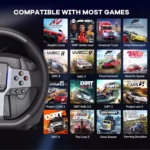 PXN V9 Gen2 Racing Wheel Steering Wheel Driving Wheel 270°/ 900° Degree Vibration Gaming Steering Wheel with Shifter and Pedal for PS4,PC,PS3,Xbox Series X|S, Xbox One