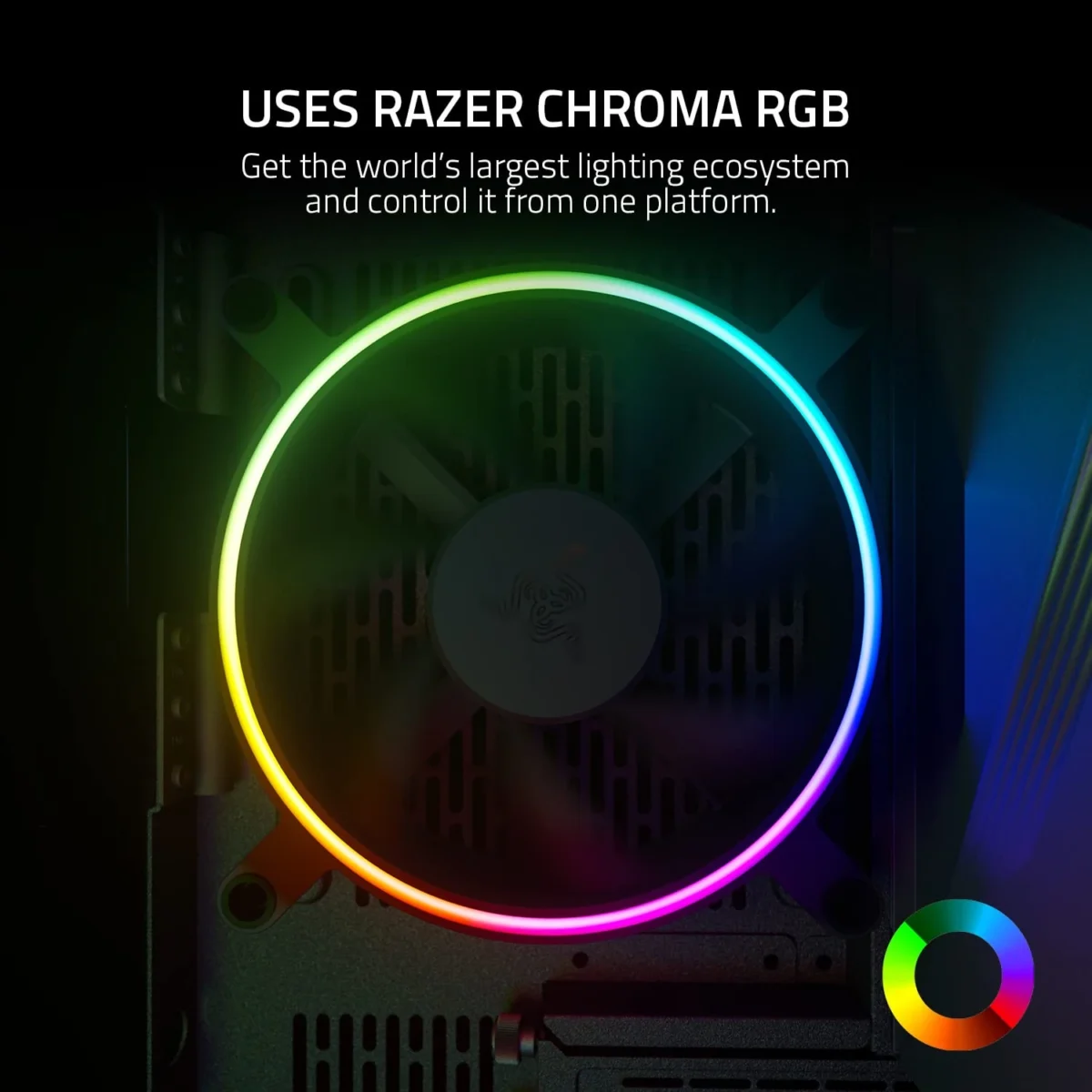 Razer Kunai Hydraulic 120MM aRGB PC Fan Quiet, Powerful aRGB Fan - PWM Fan Controller Support - Powered by Razer Chroma RGB - 1 Fan