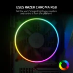 Razer Kunai Hydraulic 120MM aRGB PC Fan Quiet, Powerful aRGB Fan - PWM Fan Controller Support - Powered by Razer Chroma RGB - 1 Fan