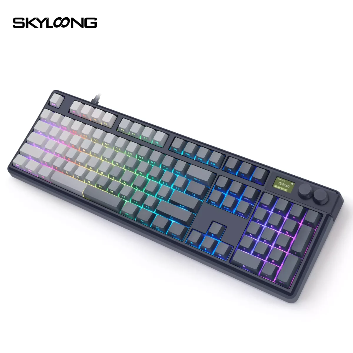 SKYLOONG GK104 RGB Gaming 8K Optical Keyboard - Glacier Brown Switch Hot Swappable - 8000Hz Polling Rate (English & Arabic)