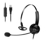 SXGOTY T200 USB Headset with Microphone Noise Cancelling, Super Light (Mono)