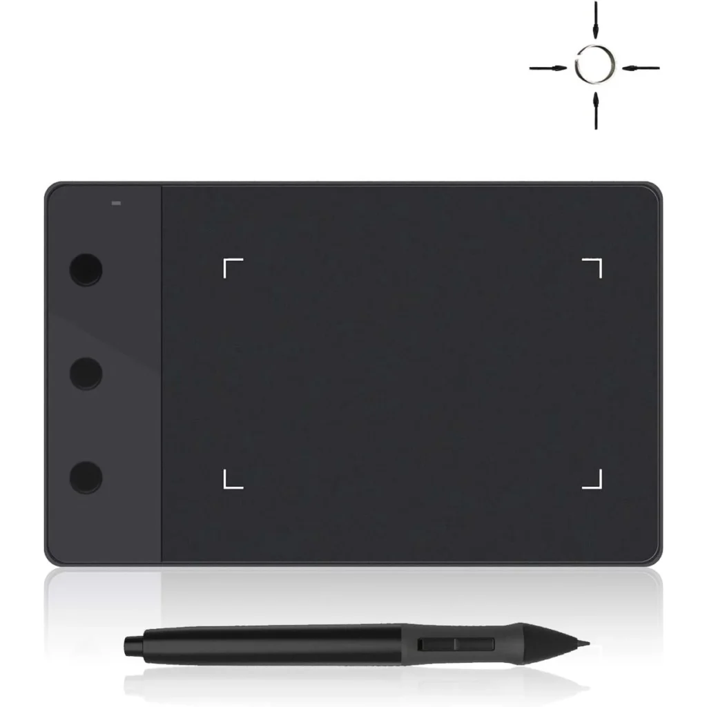 HUION H420 OSU Graphics Drawing Tablet Signature Pad with Digital Stylus and 3 Express Keys Black