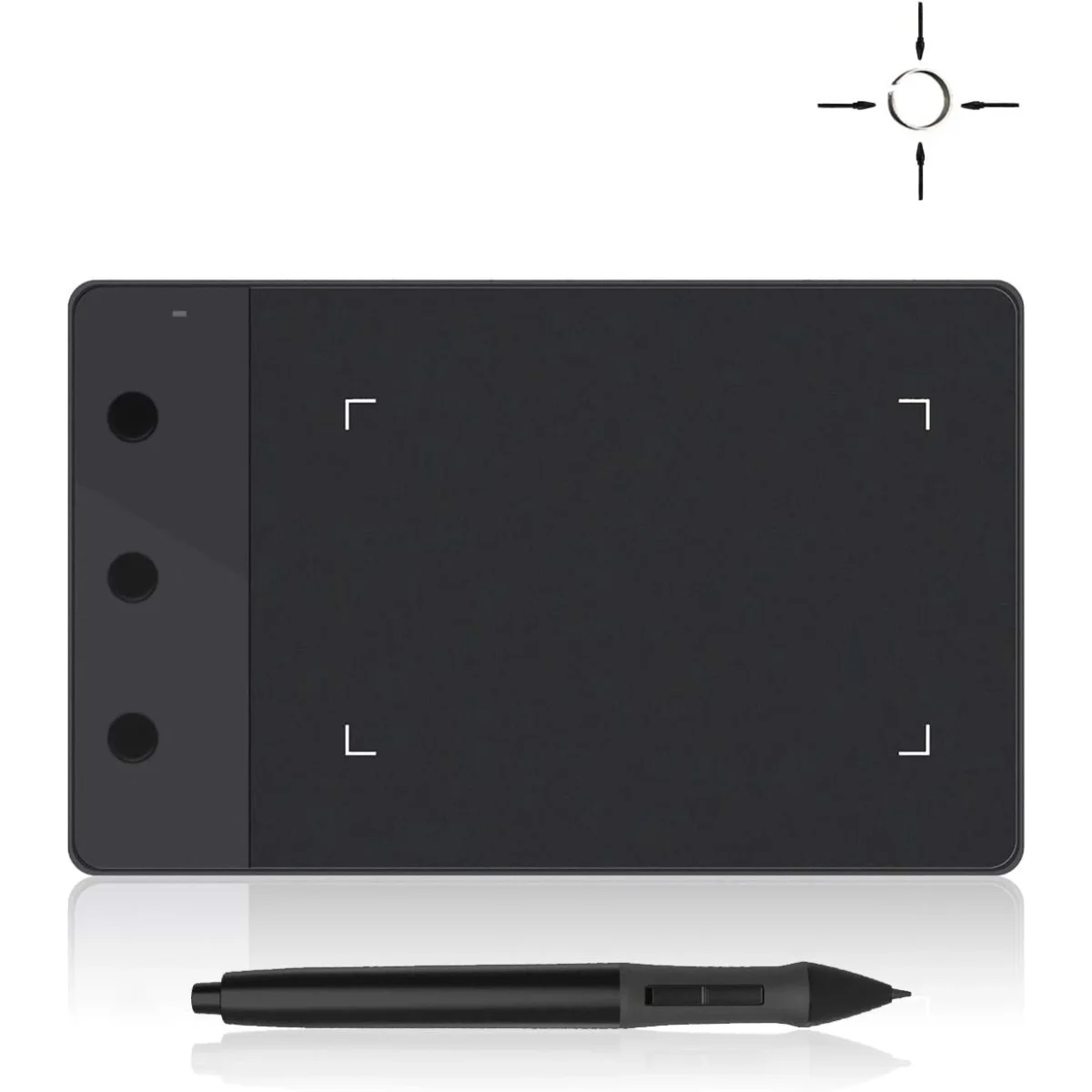 HUION H420 OSU Graphics Drawing Tablet Signature Pad with Digital Stylus and 3 Express Keys Black