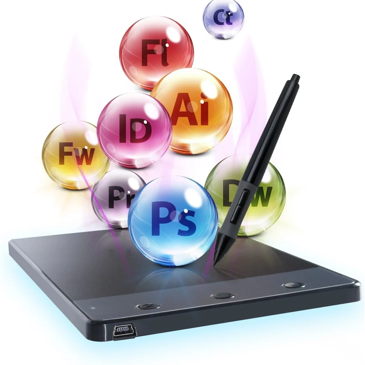 HUION H420 OSU Graphics Drawing Tablet Signature Pad with Digital Stylus and 3 Express Keys Black