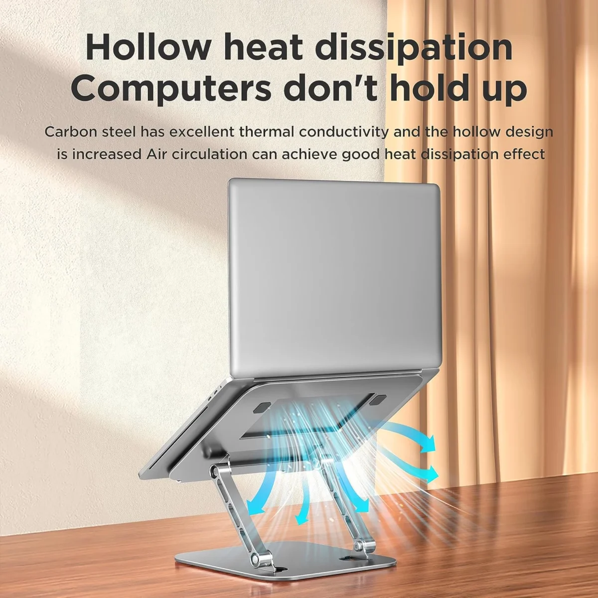 LS523 Carbon Steal Laptop Stand up to 17.3 Inch with 360 Rotating Base