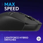Logitech G309 Lightspeed Wireless, Bluetooth Gaming Mouse Hero 25K Sensor 86g (Black)