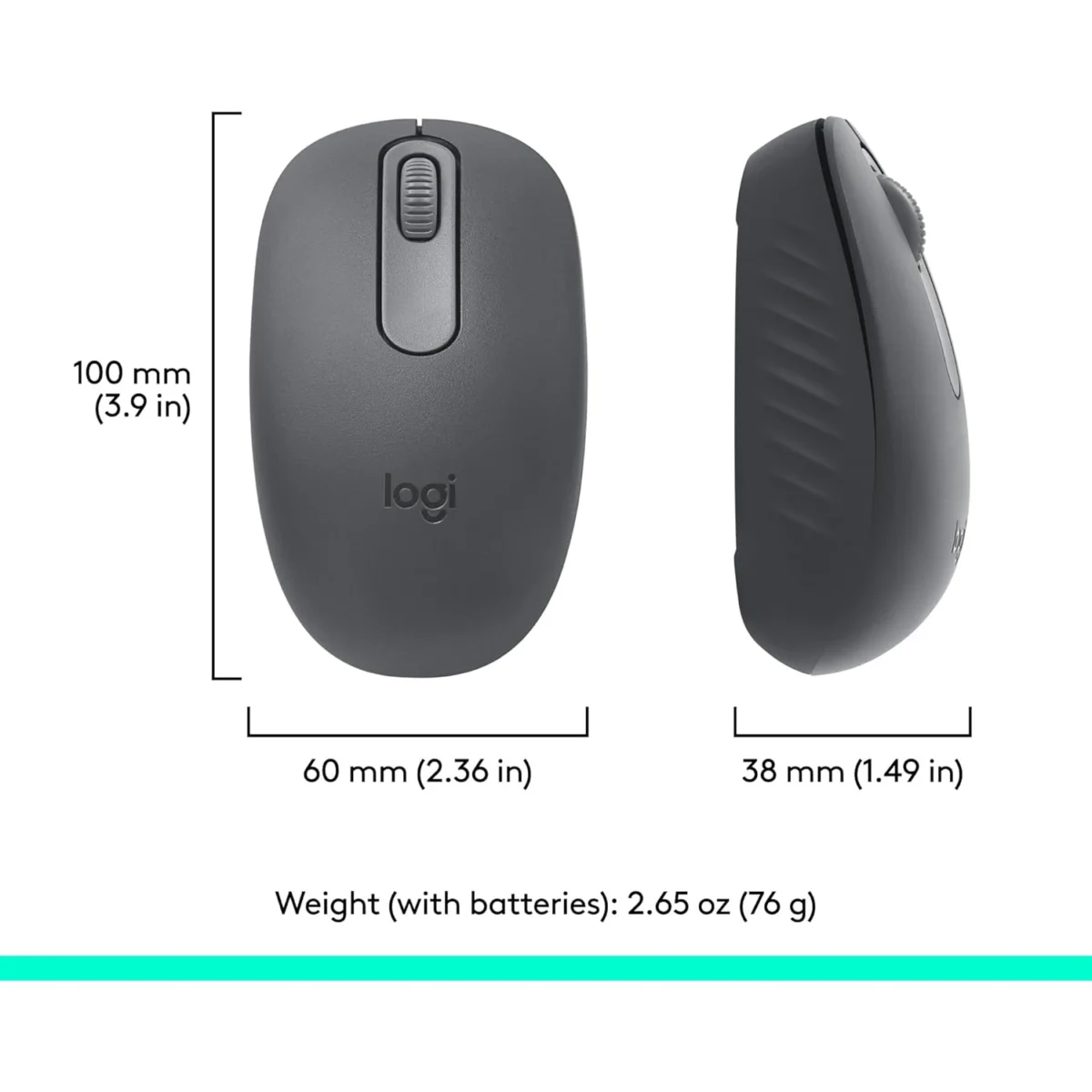 Logitech M196 Bluetooth Wireless Mouse (Graphite)