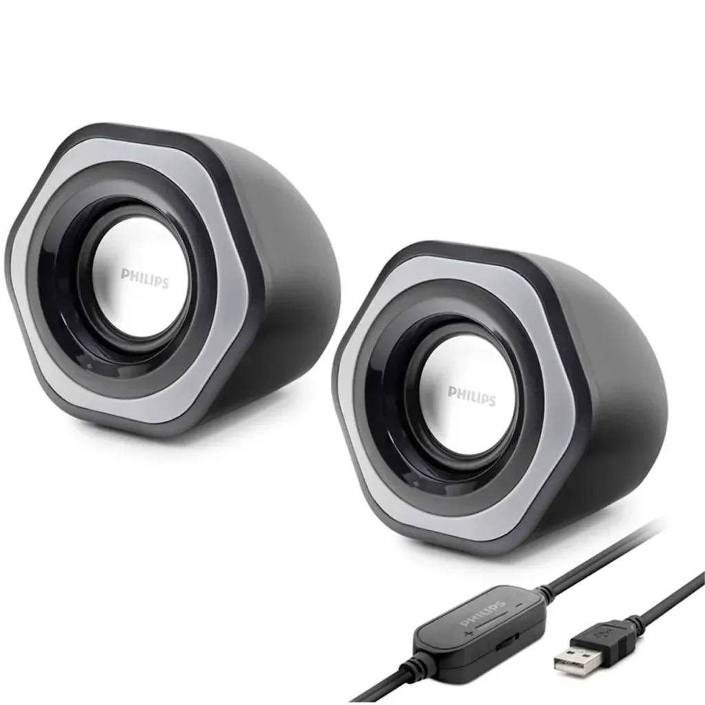 Philips SPA2209 Desktop Speakers 5W - 2.0 Channel Stereo - USB Powered + 3.5mm Cable