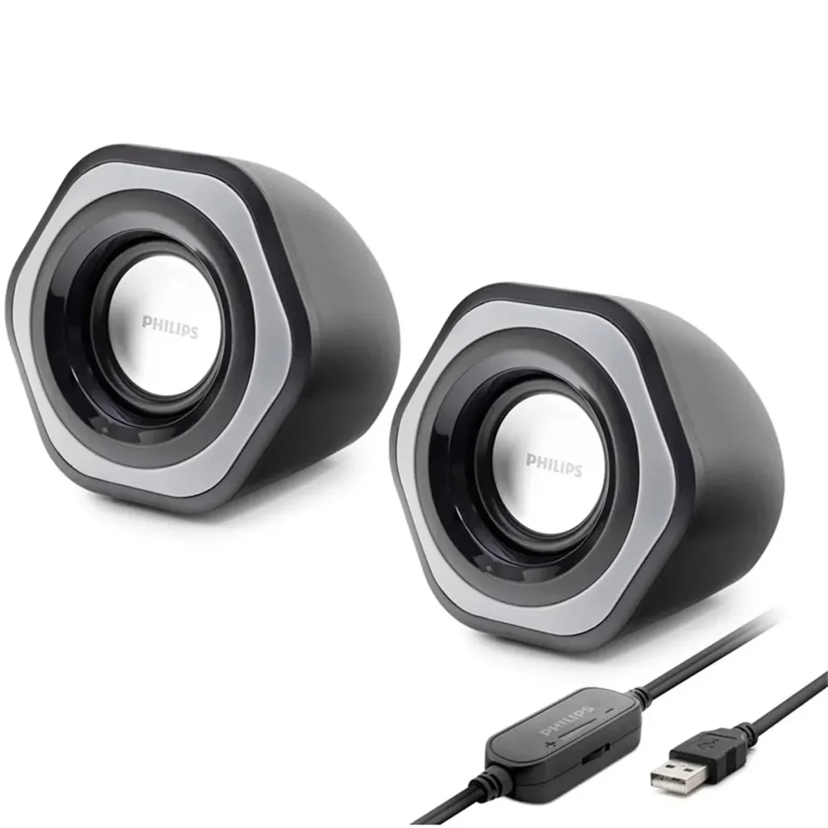 Philips SPA2209 Desktop Speakers 5W - 2.0 Channel Stereo - USB Powered + 3.5mm Cable