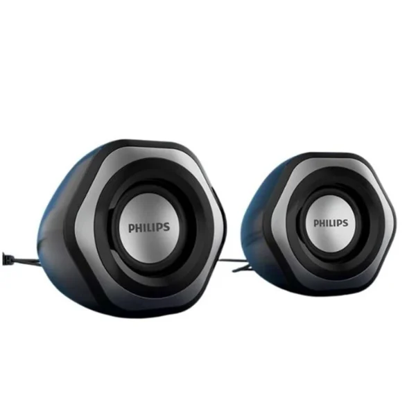 Philips SPA2209 Desktop Speakers 5W - 2.0 Channel Stereo - USB Powered + 3.5mm Cable