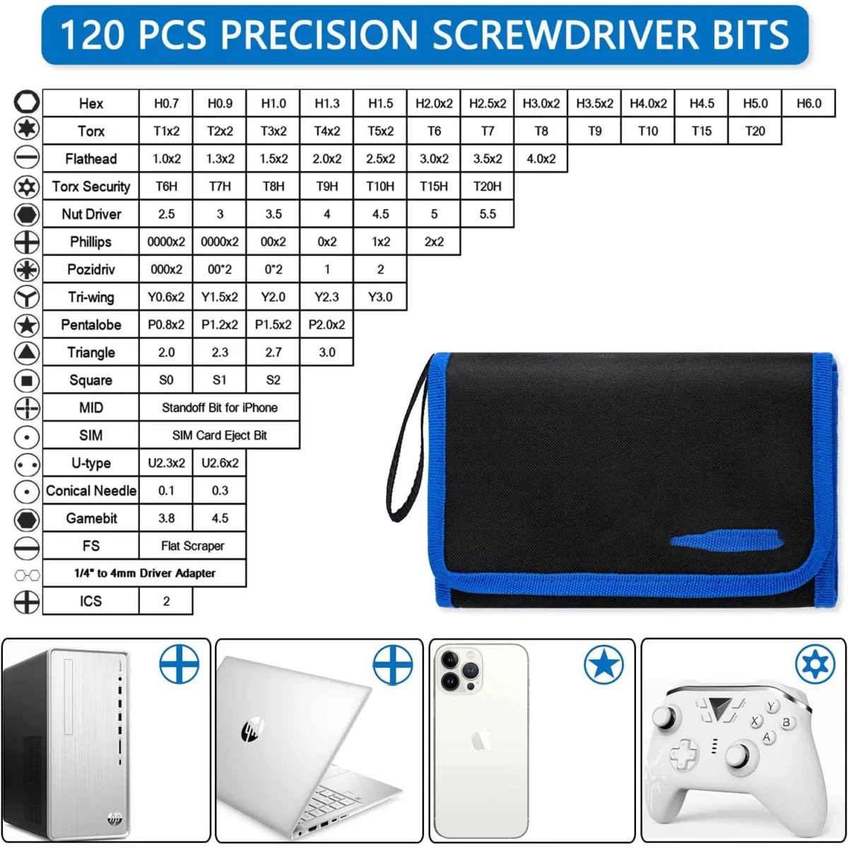 Precision Screwdriver Set, Unamela 139 in 1 Computer Repair Tool Kit, Magnetic Screwdriver Kit with 120 Bits Compatible