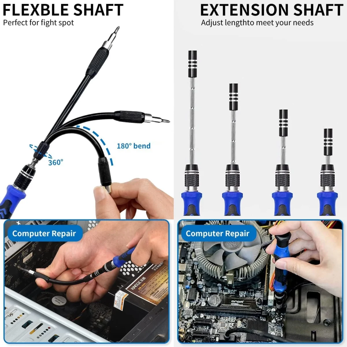 Precision Screwdriver Set, Unamela 139 in 1 Computer Repair Tool Kit, Magnetic Screwdriver Kit with 120 Bits Compatible